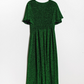 Grøn glimmer kjole