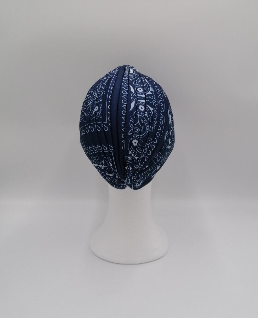 Mørkeblå turban