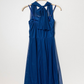 Marineblå halterneck kjole