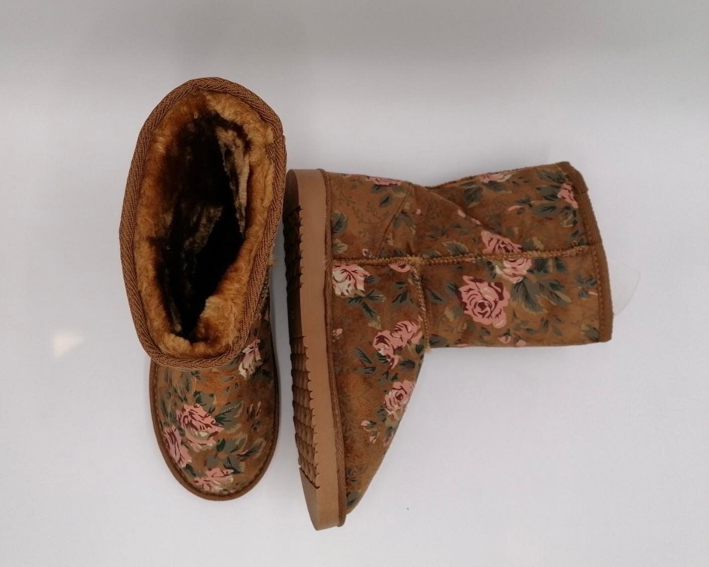 Bamsestøvle med blomstermønster - KUN ONLINE