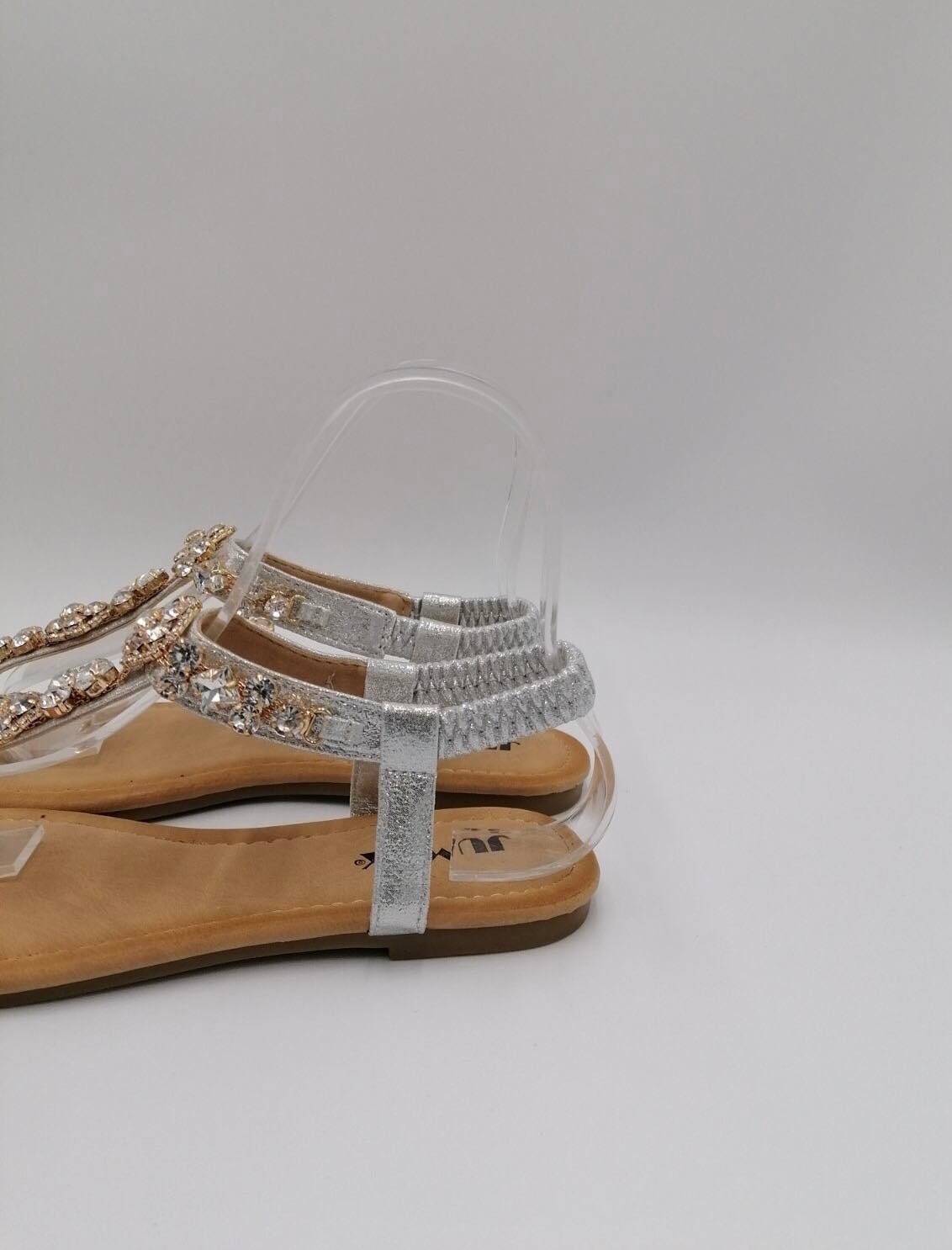 Sølv sandal med udsmykning